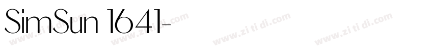 SimSun 1641字体转换
